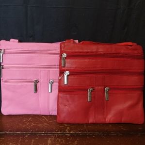 AFONiE Leather Crossbody Mini Purse Wallet